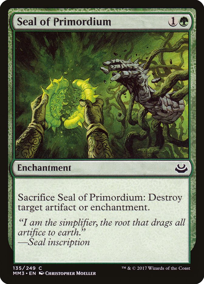 Seal of Primordium [Modern Masters 2017] | Jomio and Rueliete's Cards and Comics