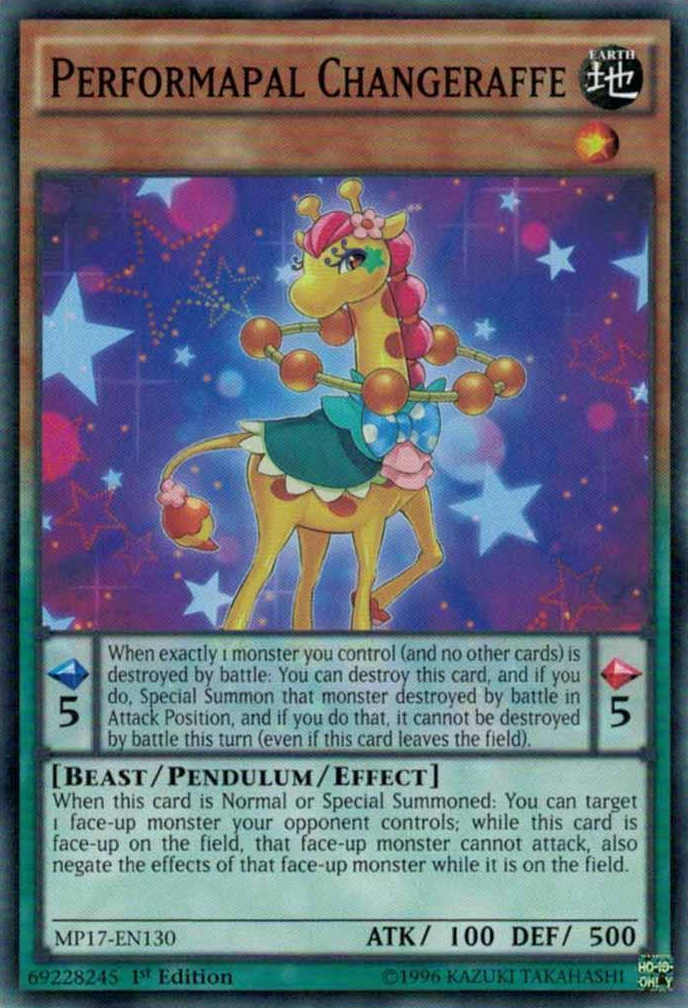 Performapal Changeraffe [MP17-EN130] Common | Jomio and Rueliete's Cards and Comics