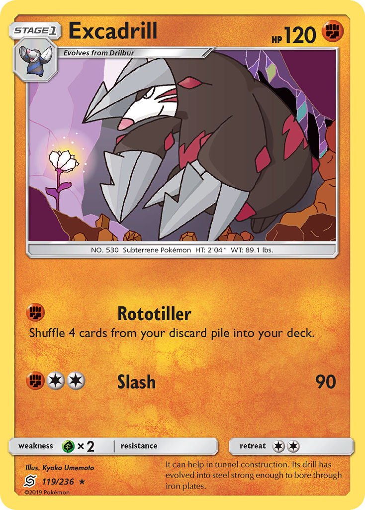 Excadrill (119/236) [Sun & Moon: Unified Minds] | Jomio and Rueliete's Cards and Comics