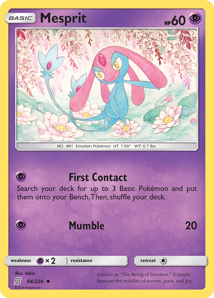 Mesprit (84/236) [Sun & Moon: Unified Minds] | Jomio and Rueliete's Cards and Comics