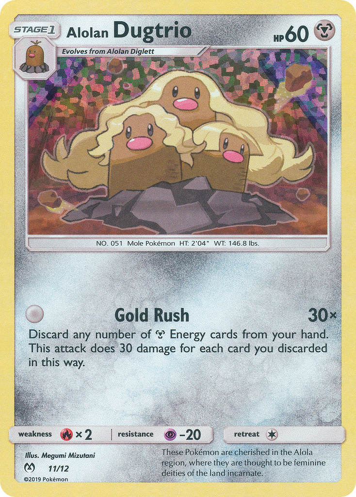 Alolan Dugtrio (11/12) [McDonald's Promos: 2019 Collection] | Jomio and Rueliete's Cards and Comics