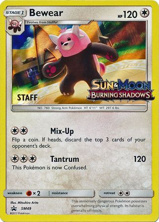 Bewear (SM49) (Staff Prerelease Promo) [Sun & Moon: Black Star Promos] | Jomio and Rueliete's Cards and Comics