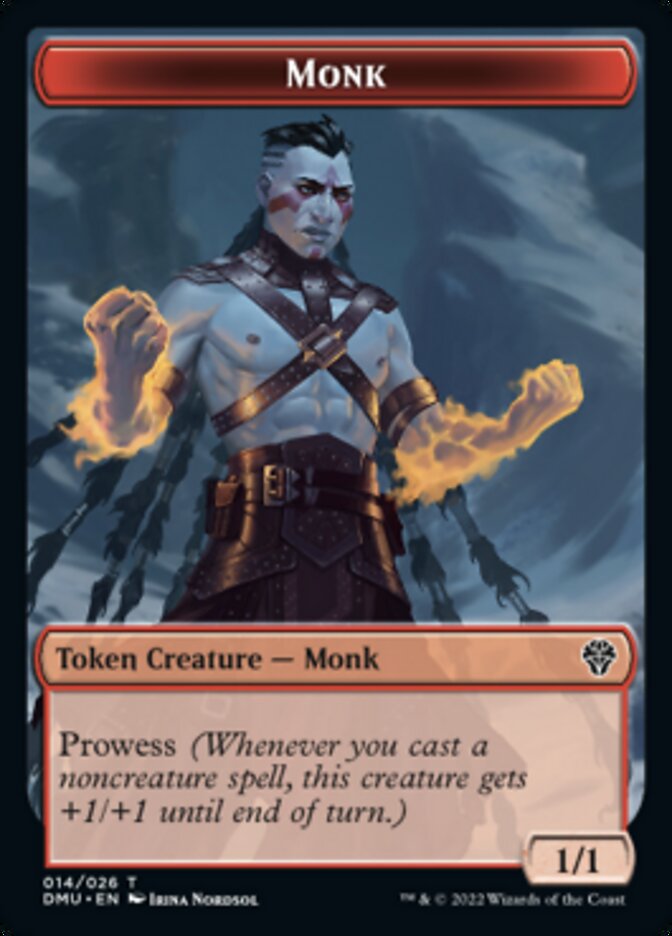 Monk Token [Dominaria United Tokens] | Jomio and Rueliete's Cards and Comics