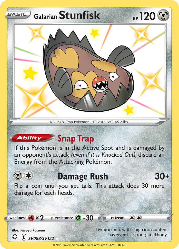 Galarian Stunfisk (SV088/SV122) [Sword & Shield: Shining Fates] | Jomio and Rueliete's Cards and Comics