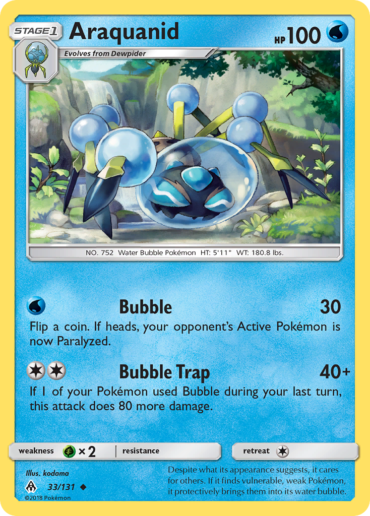 Araquanid (33/131) [Sun & Moon: Forbidden Light] | Jomio and Rueliete's Cards and Comics