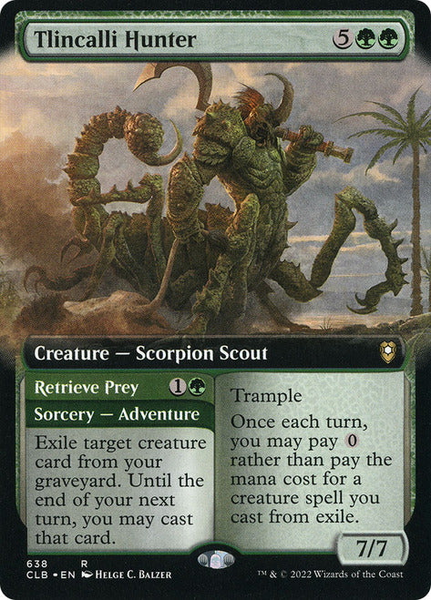Tlincalli Hunter // Retrieve Prey (Extended Art) [Commander Legends: Battle for Baldur's Gate] | Jomio and Rueliete's Cards and Comics