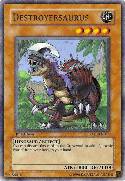 Destroyersaurus [FOTB-EN017] Rare | Jomio and Rueliete's Cards and Comics