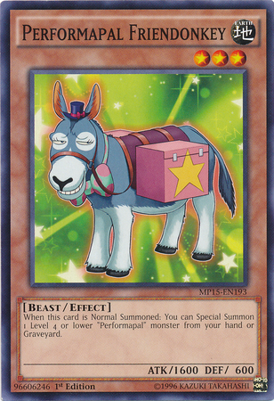 Performapal Friendonkey [MP15-EN193] Common | Jomio and Rueliete's Cards and Comics