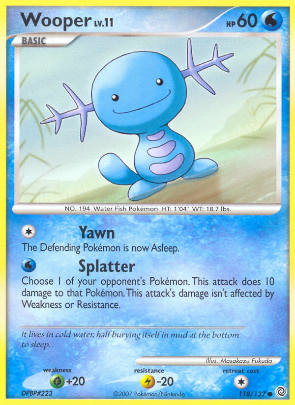 Wooper (118/132) [Diamond & Pearl: Secret Wonders] | Jomio and Rueliete's Cards and Comics