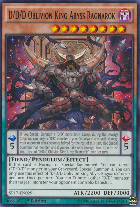 D/D/D Oblivion King Abyss Ragnarok [SP17-EN029] Common | Jomio and Rueliete's Cards and Comics