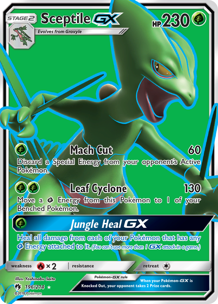 Sceptile GX (196/214) [Sun & Moon: Lost Thunder] | Jomio and Rueliete's Cards and Comics