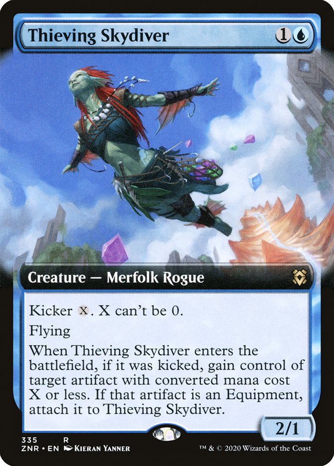 Thieving Skydiver (Extended Art) [Zendikar Rising] | Jomio and Rueliete's Cards and Comics
