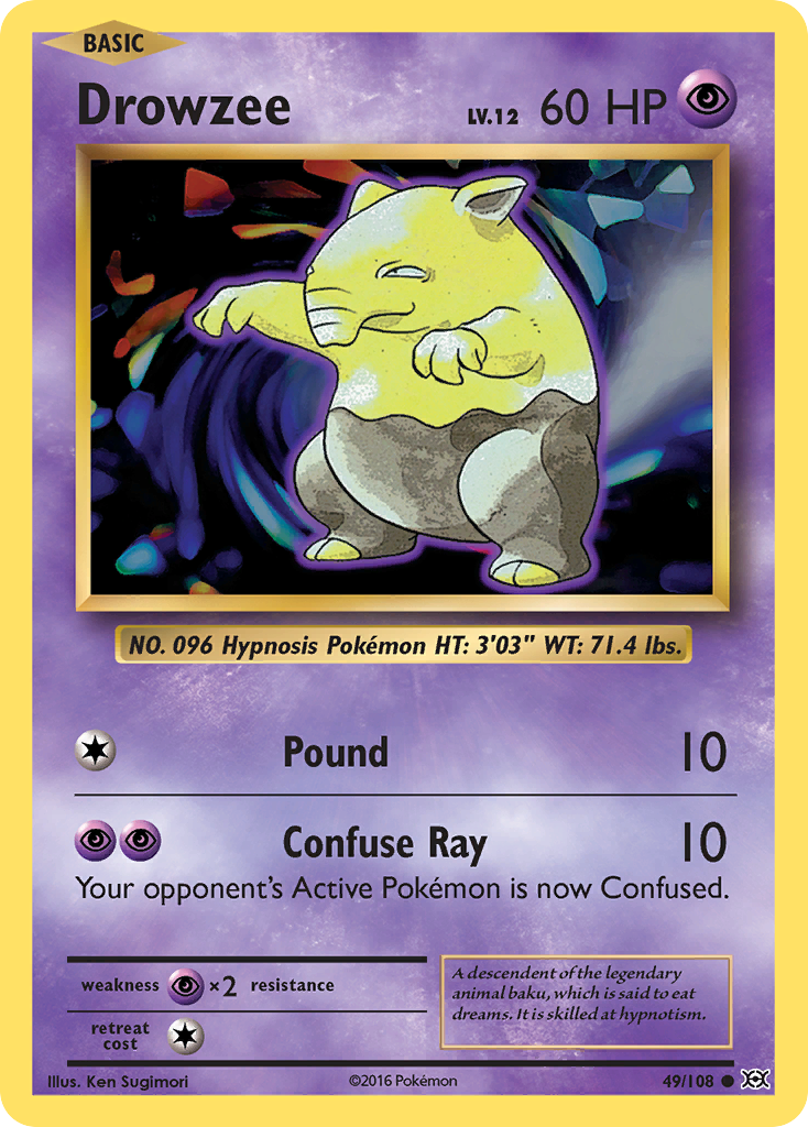 Drowzee (49/108) [XY: Evolutions] | Jomio and Rueliete's Cards and Comics