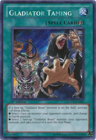 Gladiator Taming [EXVC-EN087] Secret Rare | Jomio and Rueliete's Cards and Comics