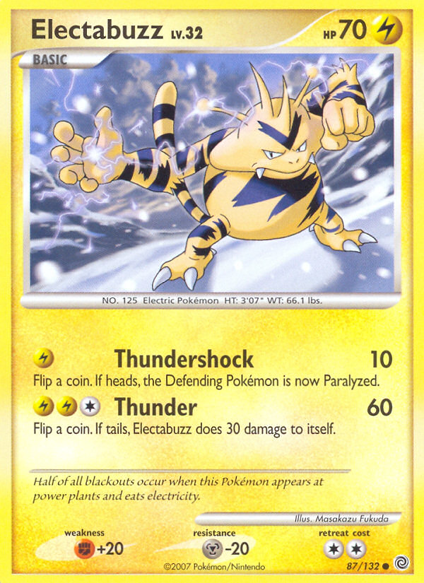 Electabuzz (87/132) [Diamond & Pearl: Secret Wonders] | Jomio and Rueliete's Cards and Comics