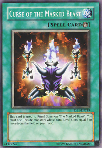 Curse of the Masked Beast [DB1-EN219] Common | Jomio and Rueliete's Cards and Comics