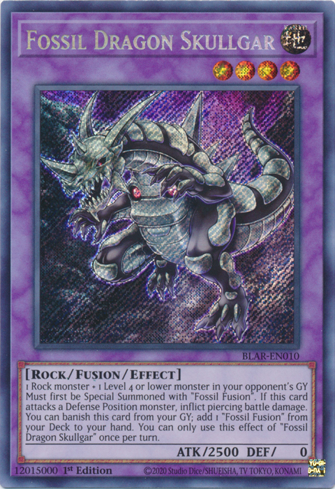 Fossil Dragon Skullgar [BLAR-EN010] Secret Rare | Jomio and Rueliete's Cards and Comics