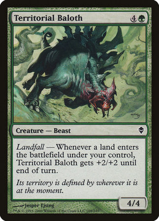 Territorial Baloth [Zendikar] | Jomio and Rueliete's Cards and Comics