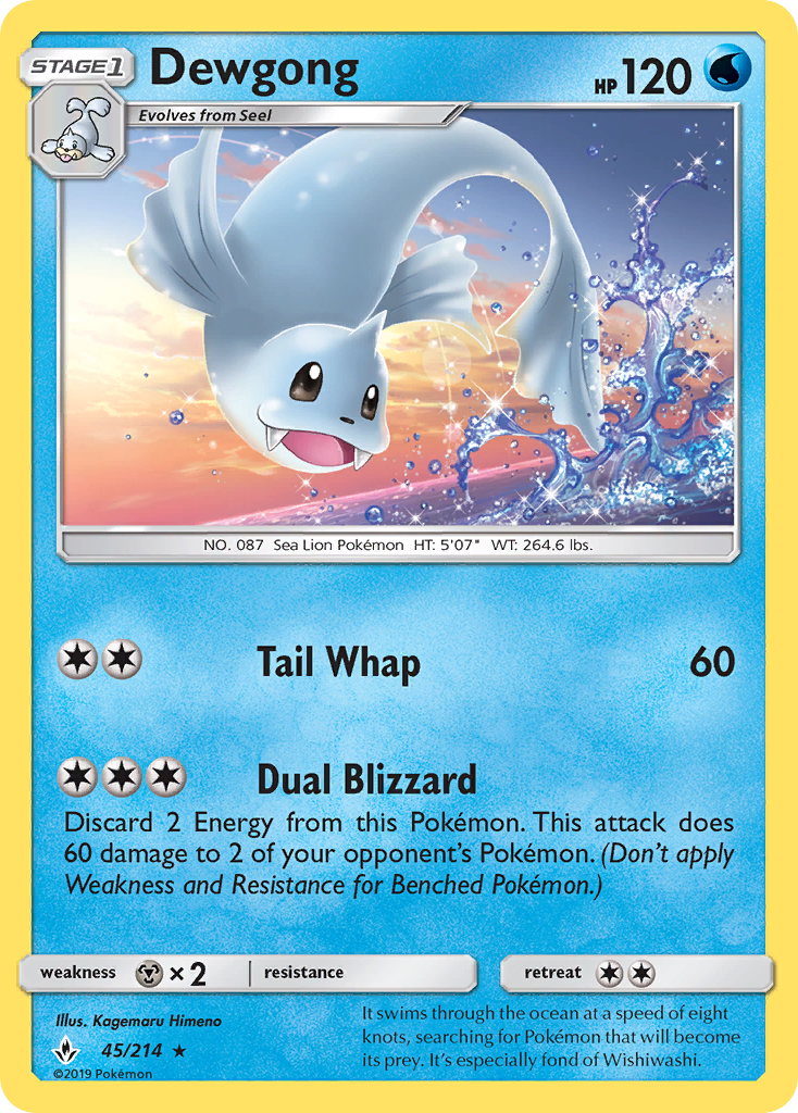 Dewgong (45/214) [Sun & Moon: Unbroken Bonds] | Jomio and Rueliete's Cards and Comics