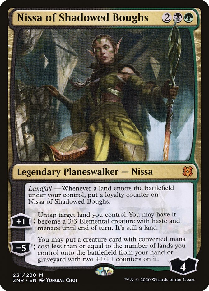 Nissa of Shadowed Boughs [Zendikar Rising] | Jomio and Rueliete's Cards and Comics