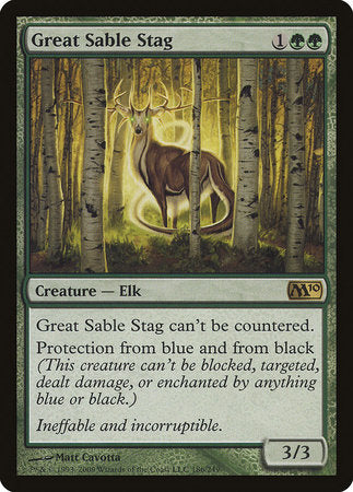 Great Sable Stag [Magic 2010] | Jomio and Rueliete's Cards and Comics