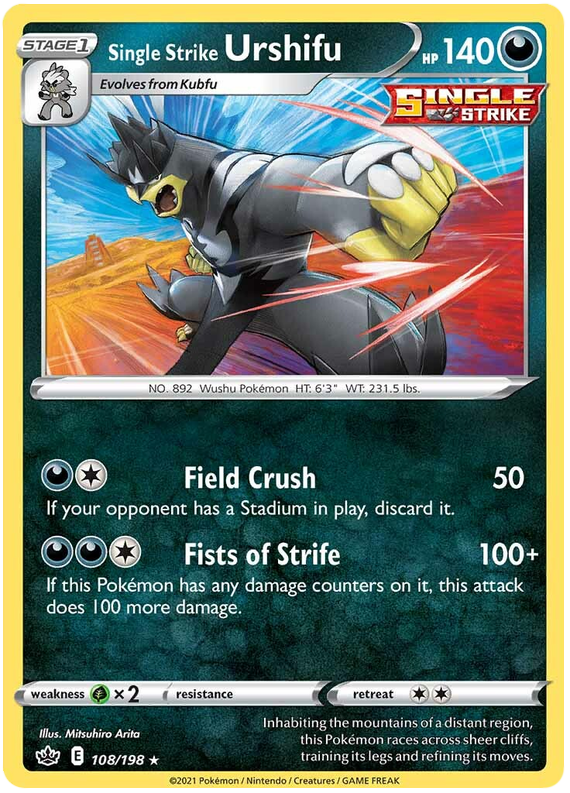 Single Strike Urshifu (108/198) [Sword & Shield: Chilling Reign] | Jomio and Rueliete's Cards and Comics