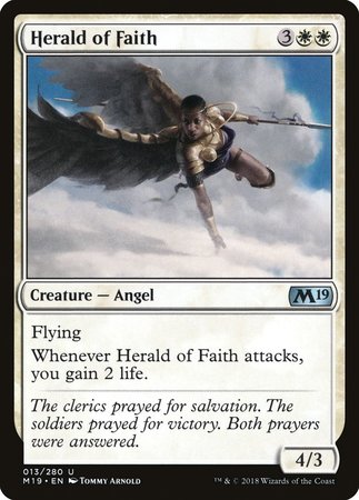 Herald of Faith [Core Set 2019] | Jomio and Rueliete's Cards and Comics