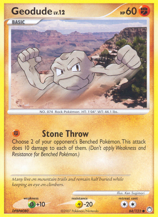 Geodude (84/123) [Diamond & Pearl: Mysterious Treasures] | Jomio and Rueliete's Cards and Comics