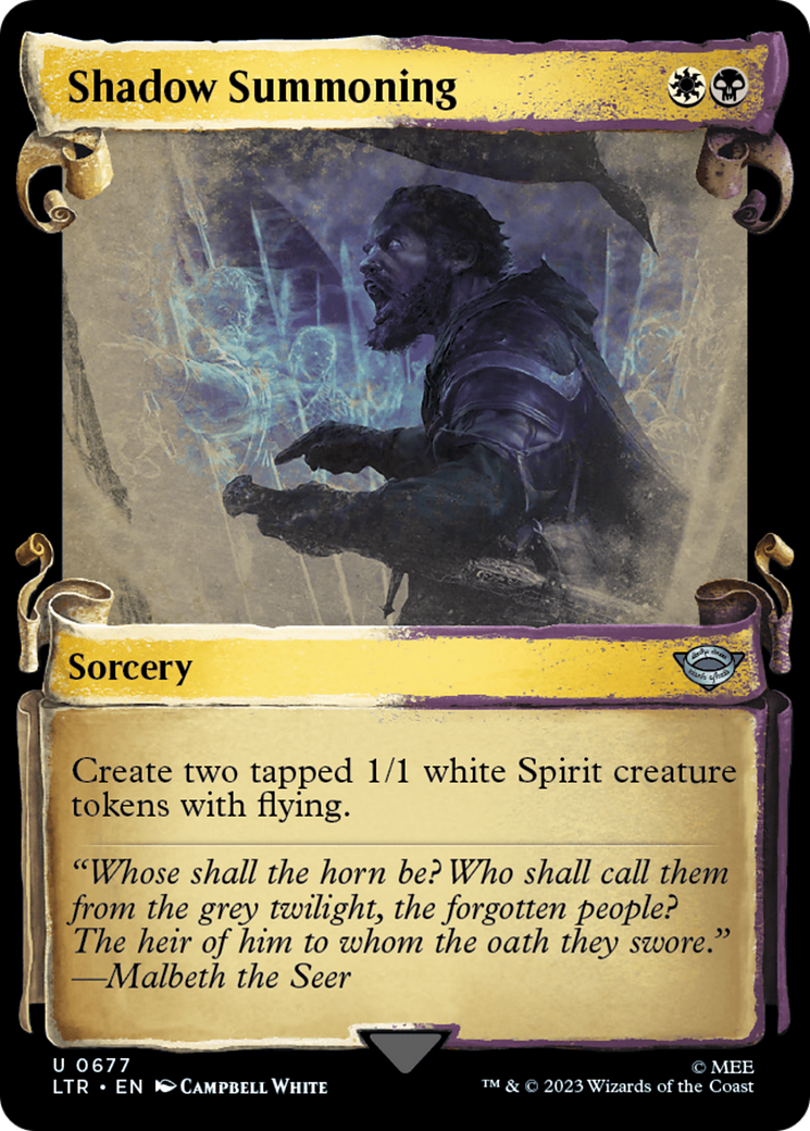 Shadow Summoning [The Lord of the Rings: Tales of Middle-Earth Showcase Scrolls] | Jomio and Rueliete's Cards and Comics