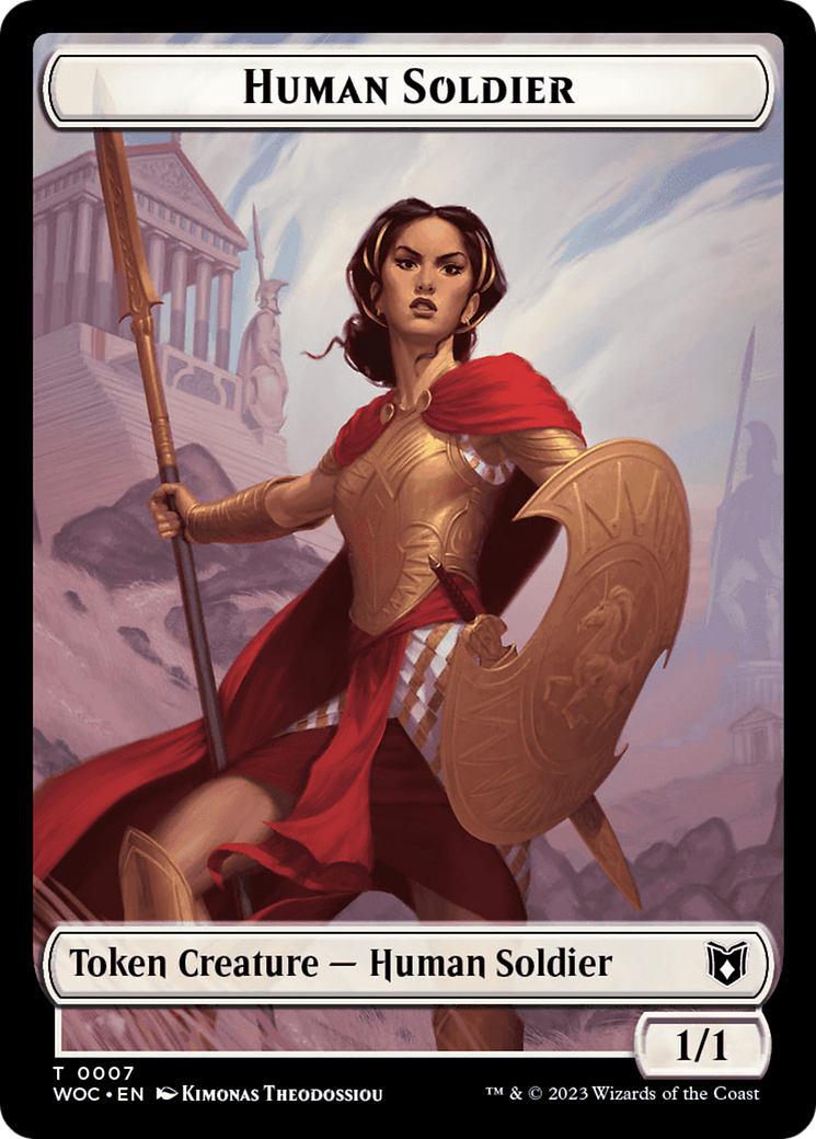 Pirate // Human Soldier Double-Sided Token [Wilds of Eldraine Commander Tokens] | Jomio and Rueliete's Cards and Comics