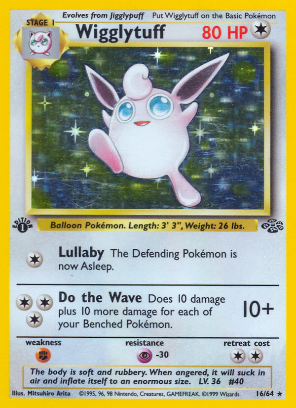 Wigglytuff (16/64) [Jungle 1st Edition] | Jomio and Rueliete's Cards and Comics
