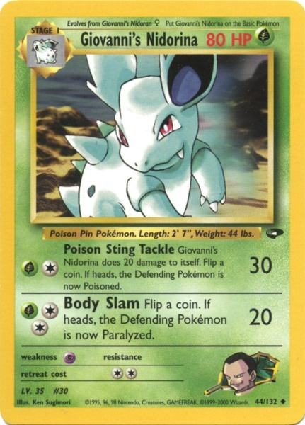 Giovanni's Nidorina (44/132) [Gym Challenge Unlimited] | Jomio and Rueliete's Cards and Comics