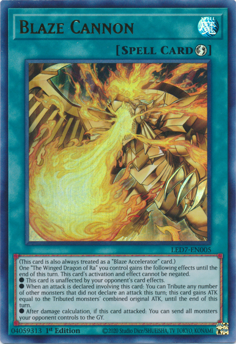 Blaze Cannon [LED7-EN005] Ultra Rare | Jomio and Rueliete's Cards and Comics