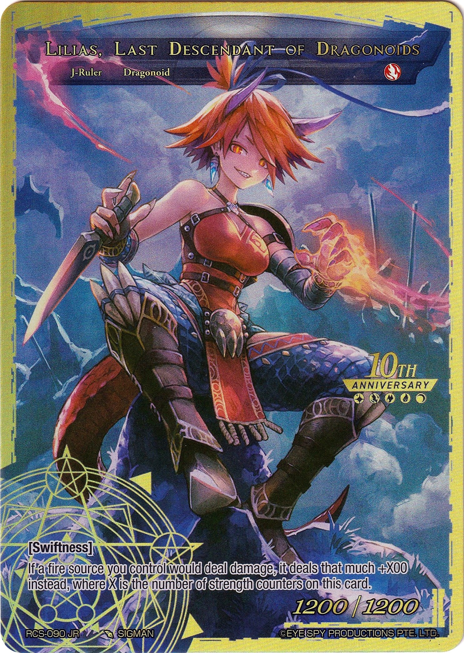 Lilias, Last Descendant of Dragonoids (RCS-090 JR) [10th Anniversary: Ruler Collection Set] | Jomio and Rueliete's Cards and Comics