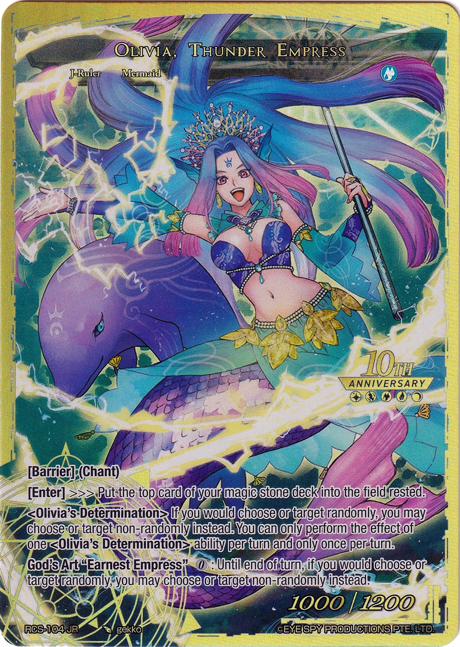 Olivia, Thunder Empress (RCS-104 JR) [10th Anniversary: Ruler Collection Set] | Jomio and Rueliete's Cards and Comics
