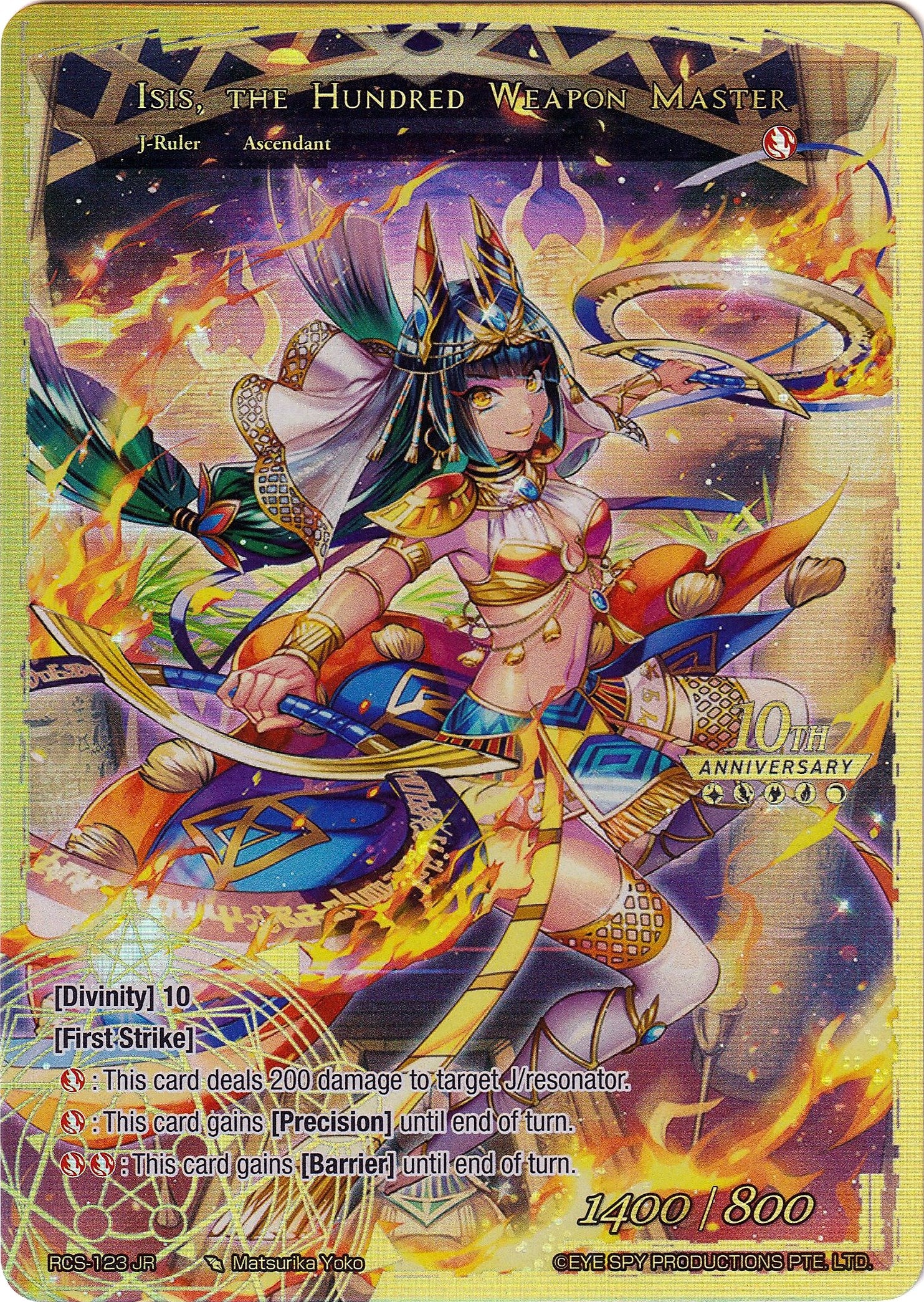 Isis // Isis, the Hundred Weapon Master (RCS-123 JR) [10th Anniversary: Ruler Collection Set] | Jomio and Rueliete's Cards and Comics