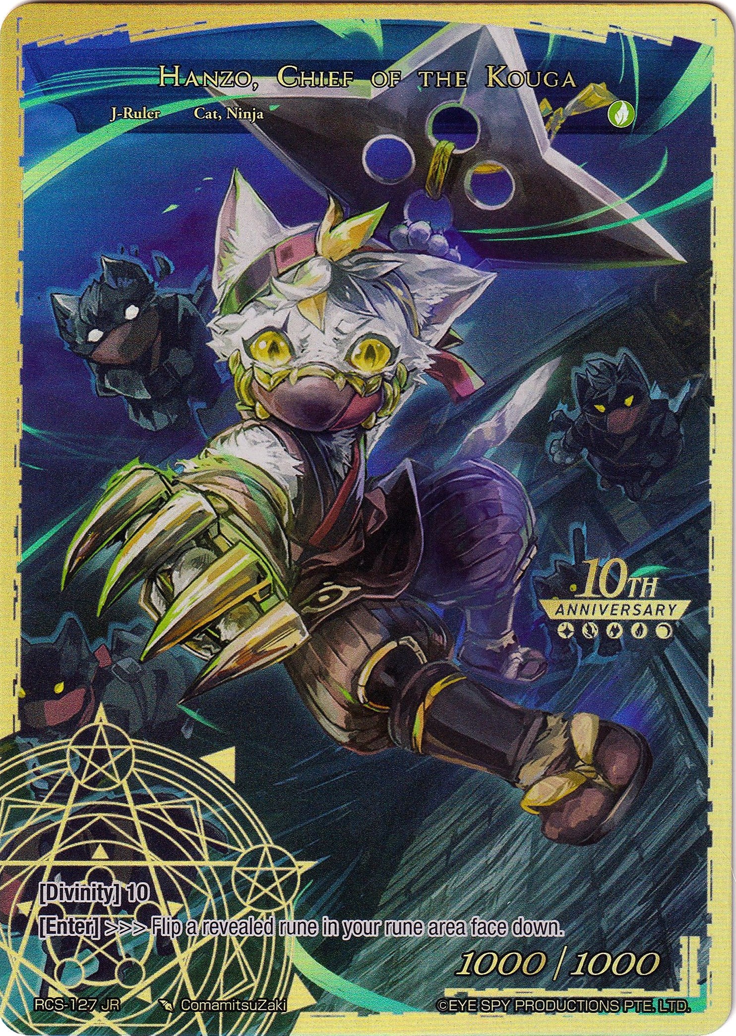 Hanzo // Hanzo, Chief of the Kouga (RCS-127 JR) [10th Anniversary: Ruler Collection Set] | Jomio and Rueliete's Cards and Comics