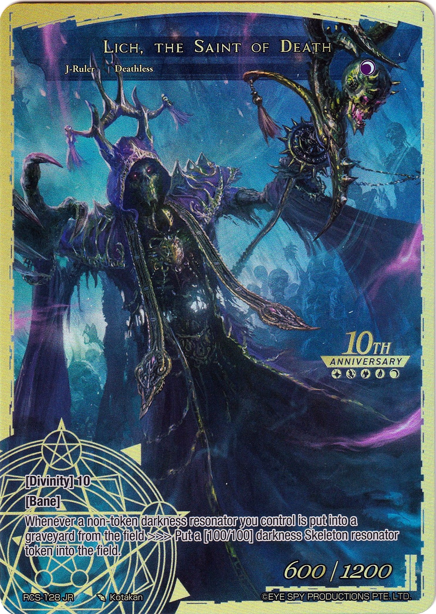 Lich // Lich, the Saint of Death (RCS-128 JR) [10th Anniversary: Ruler Collection Set] | Jomio and Rueliete's Cards and Comics