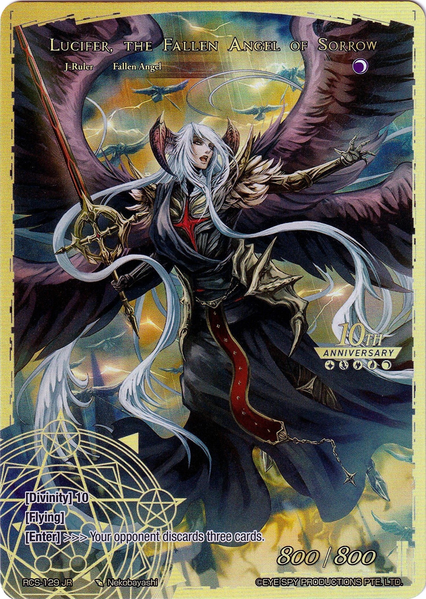 Lucifer // Lucifer, Fallen Angel of Sorrow (RCS-129 JR) [10th Anniversary: Ruler Collection Set] | Jomio and Rueliete's Cards and Comics