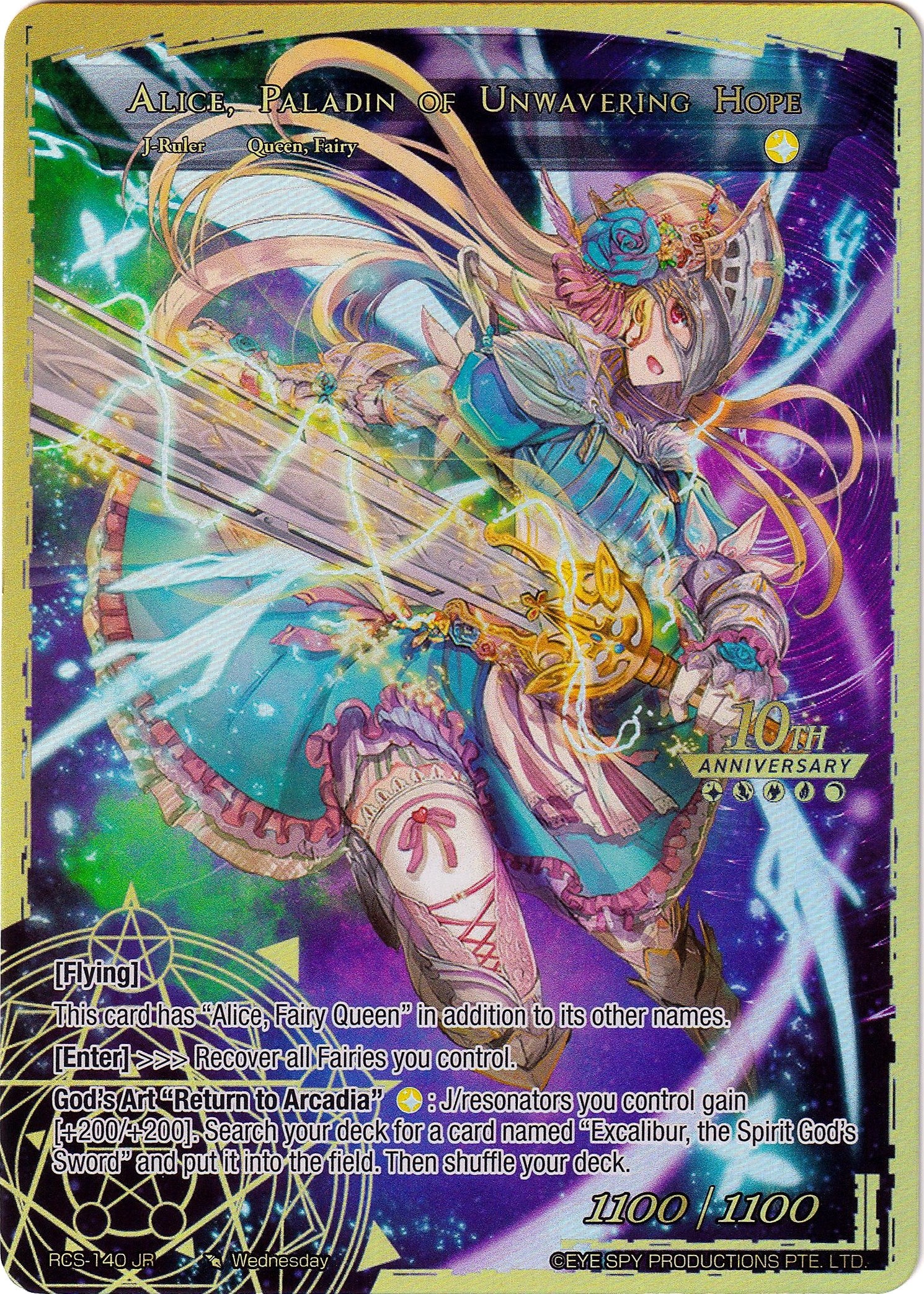 Alice, the Ally of Fairies // Alice, Paladin of Unwavering Hope (RCS-140 JR) [10th Anniversary: Ruler Collection Set] | Jomio and Rueliete's Cards and Comics