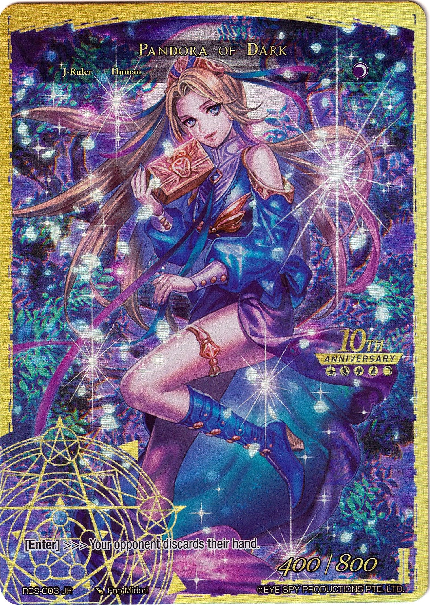 Pandora, Girl of the Box // Pandora of Dark (RCS-003 JR) [10th Anniversary: Ruler Collection Set] | Jomio and Rueliete's Cards and Comics