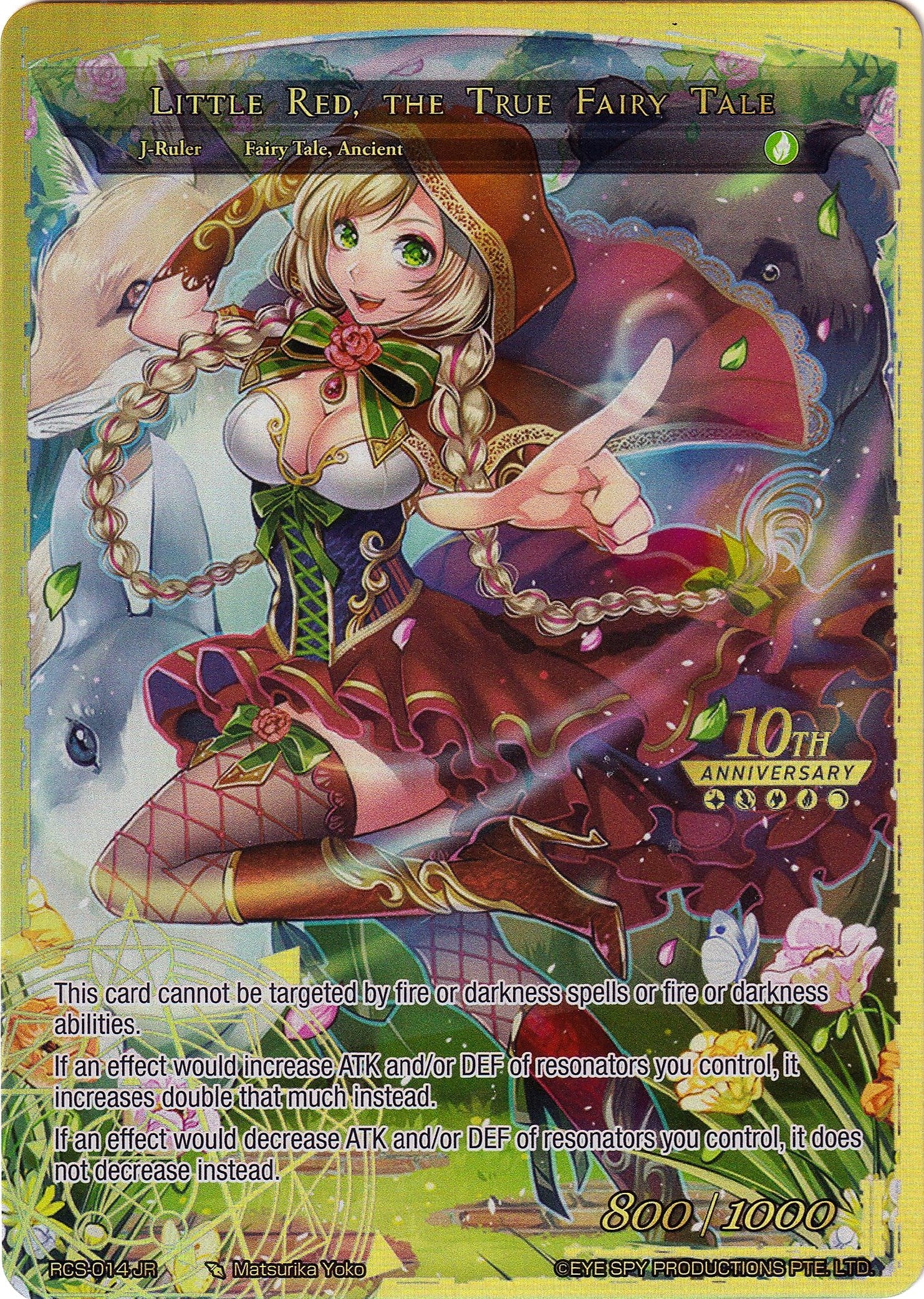Crimson Girl in the Sky // Little Red, the True Fairy Tale (RCS-014 JR) [10th Anniversary: Ruler Collection Set] | Jomio and Rueliete's Cards and Comics