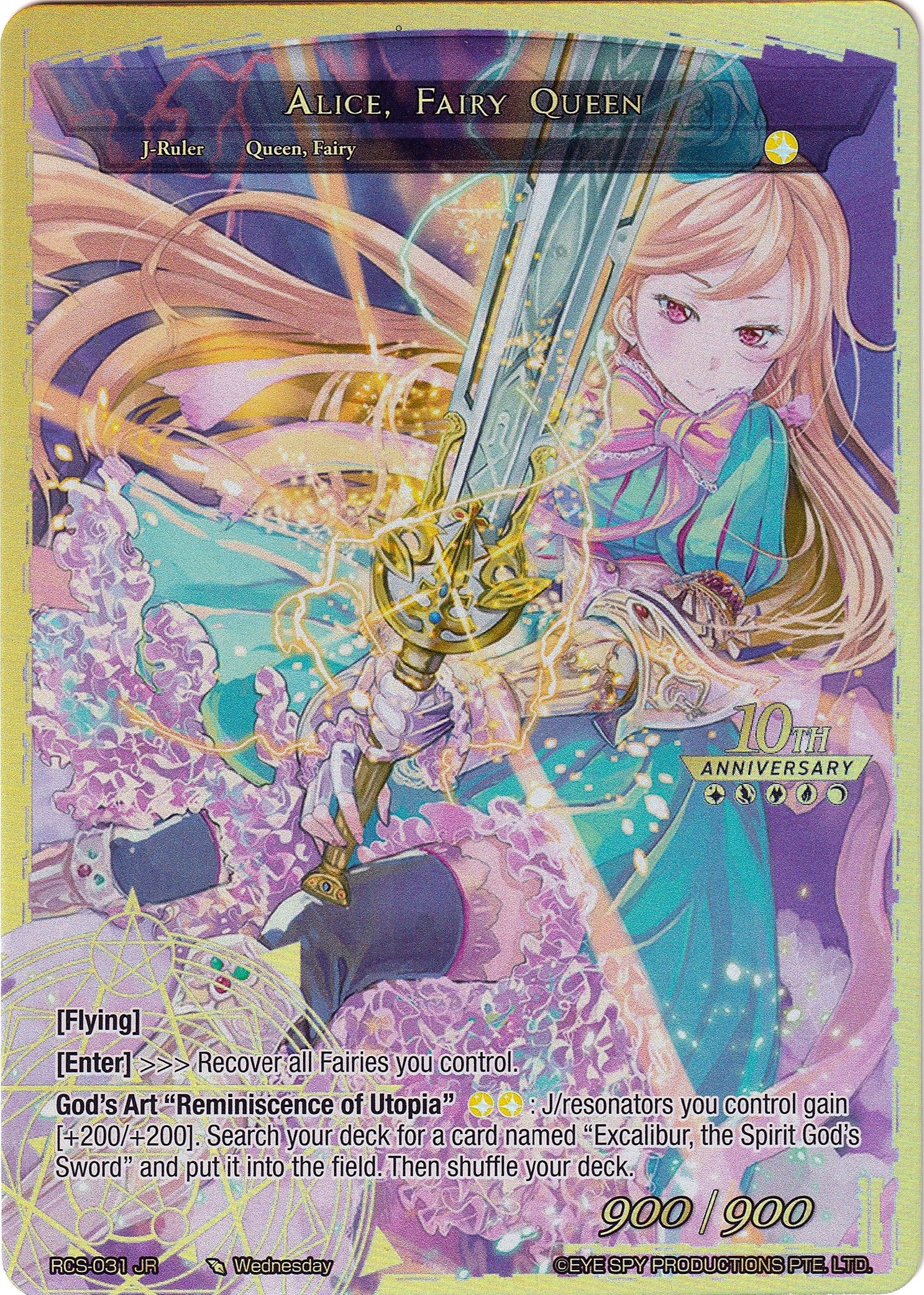 Alice, Girl of the Lake // Alice, the Fairy Queen (RCS-031 JR) [10th Anniversary: Ruler Collection Set] | Jomio and Rueliete's Cards and Comics