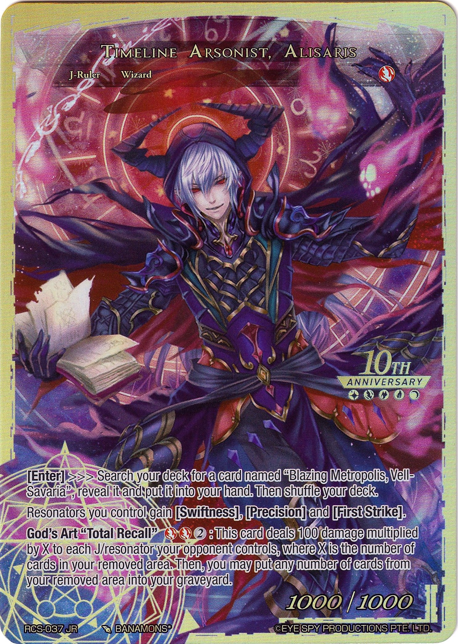 The Observer // Timeline Arsonist, Alisaris (RCS-037 JR) [10th Anniversary: Ruler Collection Set] | Jomio and Rueliete's Cards and Comics