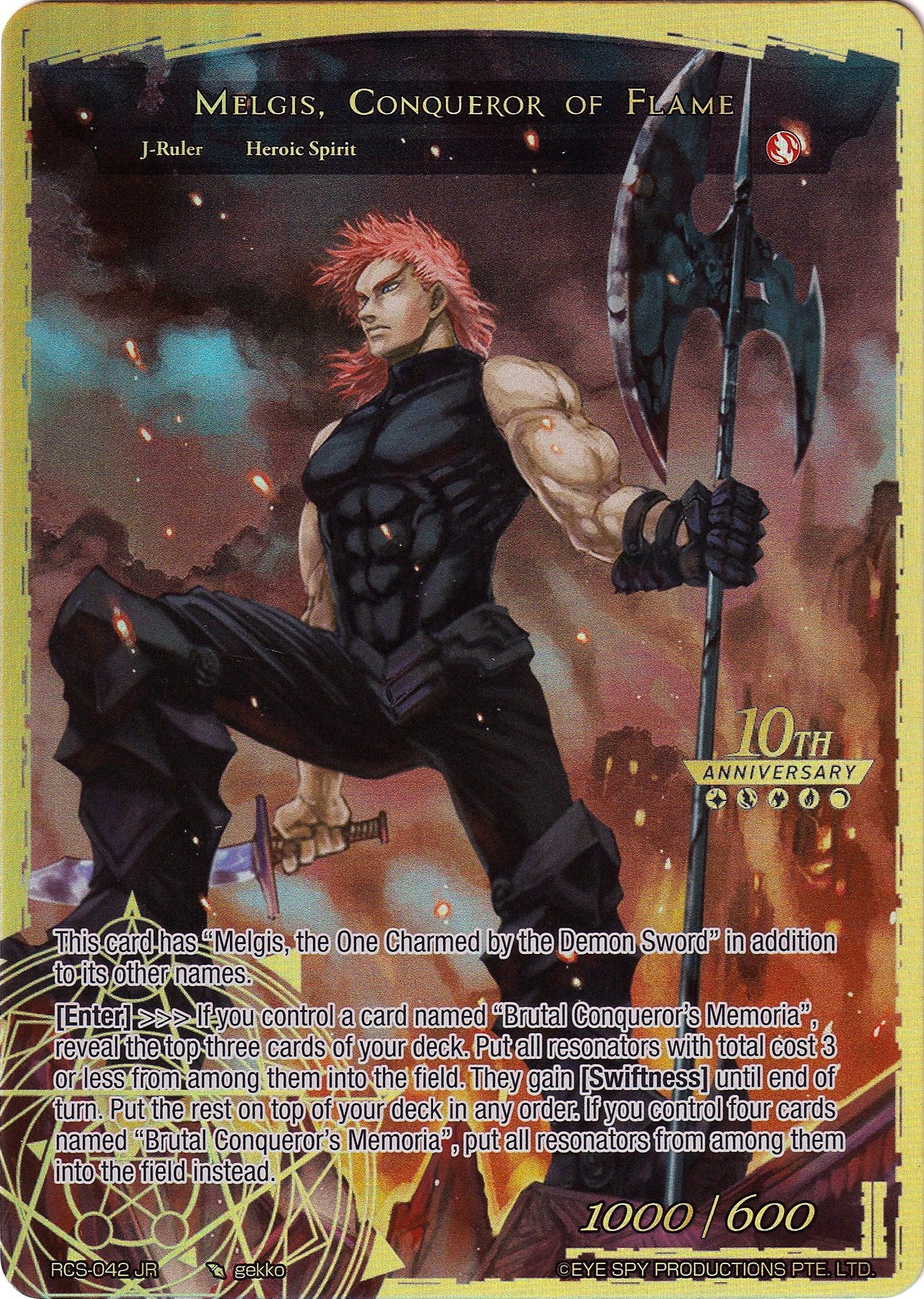 Memoria of the Seven Lands // Melgis, Conqueror of Flame (RCS-042 JR) [10th Anniversary: Ruler Collection Set] | Jomio and Rueliete's Cards and Comics