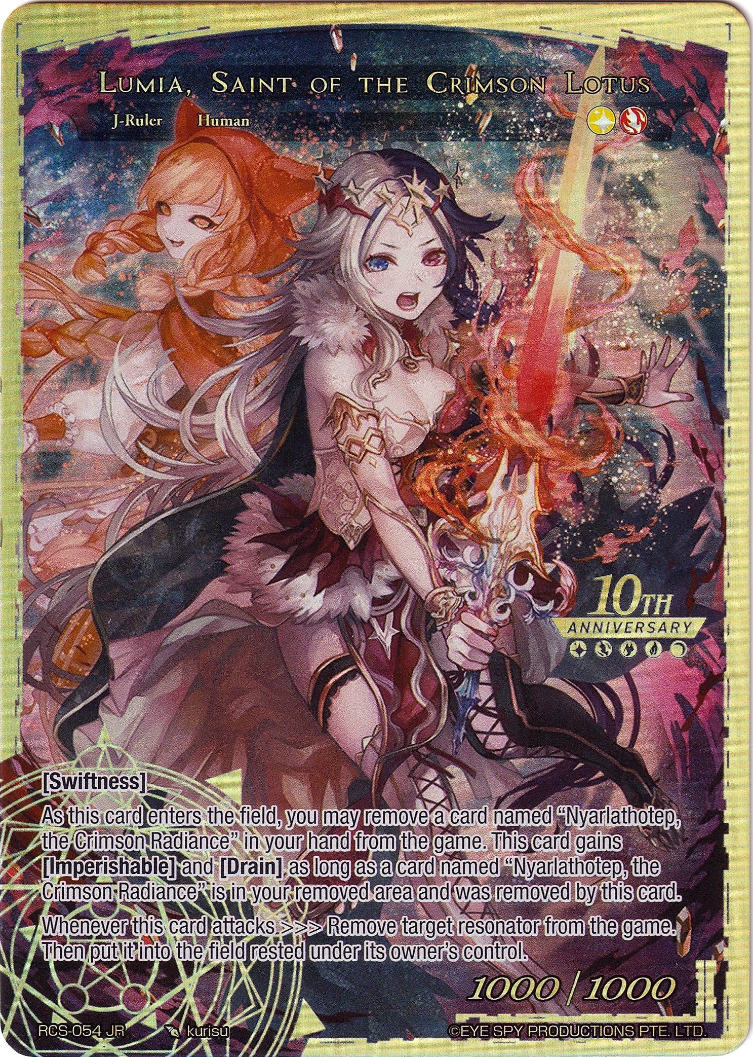 Lumia, the Fated Rebirth // Lumia, Saint of the Crimson Lotus (RCS-054 JR) [10th Anniversary: Ruler Collection Set] | Jomio and Rueliete's Cards and Comics