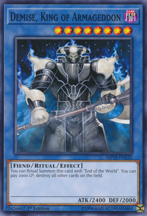 Demise, King of Armageddon [MP18-EN232] Common | Jomio and Rueliete's Cards and Comics