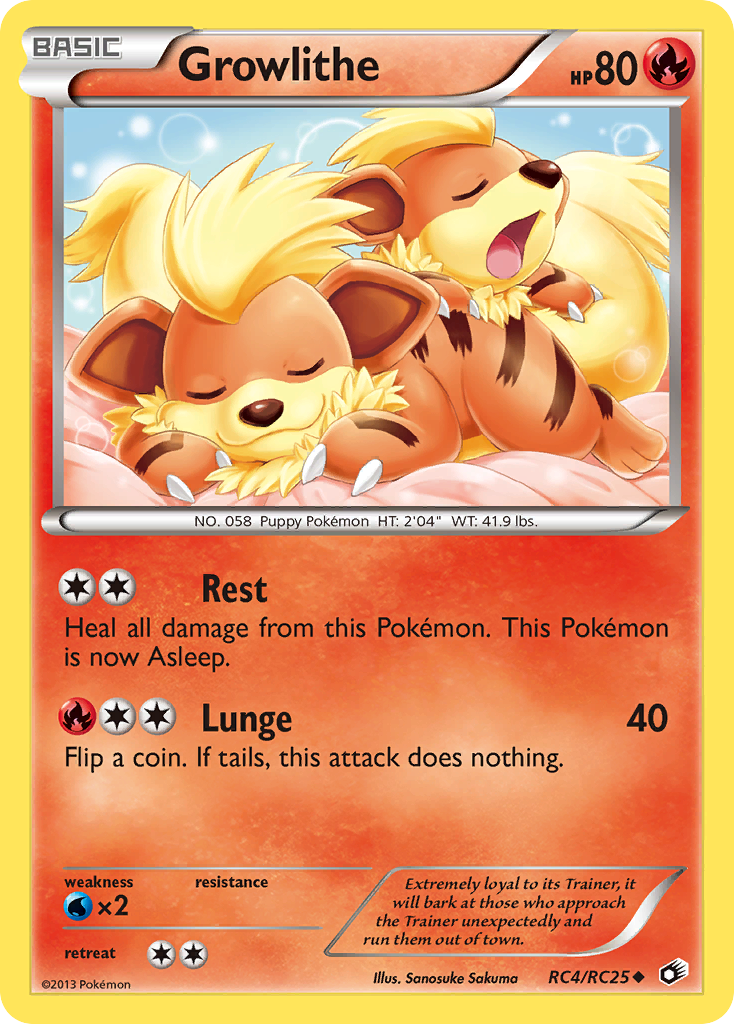 Growlithe (RC4/RC25) [Black & White: Legendary Treasures] | Jomio and Rueliete's Cards and Comics