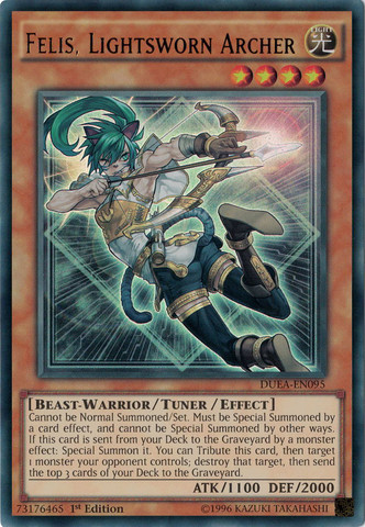 Felis, Lightsworn Archer [DUEA-EN095] Ultra Rare | Jomio and Rueliete's Cards and Comics