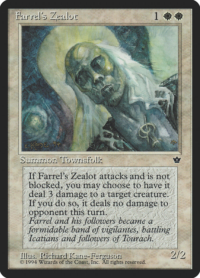 Farrel's Zealot (Richard Kane Ferguson) [Fallen Empires] | Jomio and Rueliete's Cards and Comics